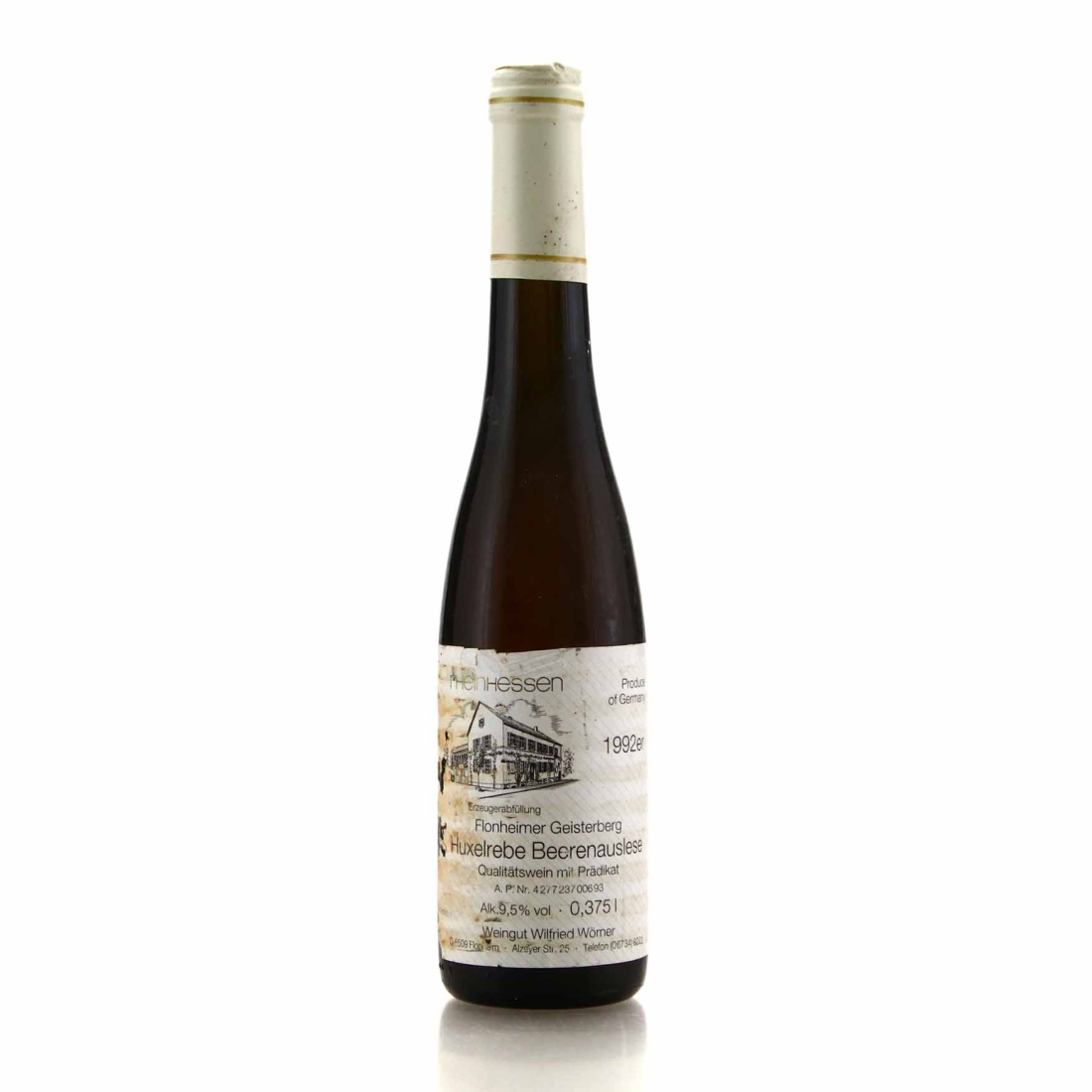 Weingut Wilfred Worner Flonheimer Geisterberg Huxelrebe Beerenauslese 1992 Rheinhessen 37.5cl