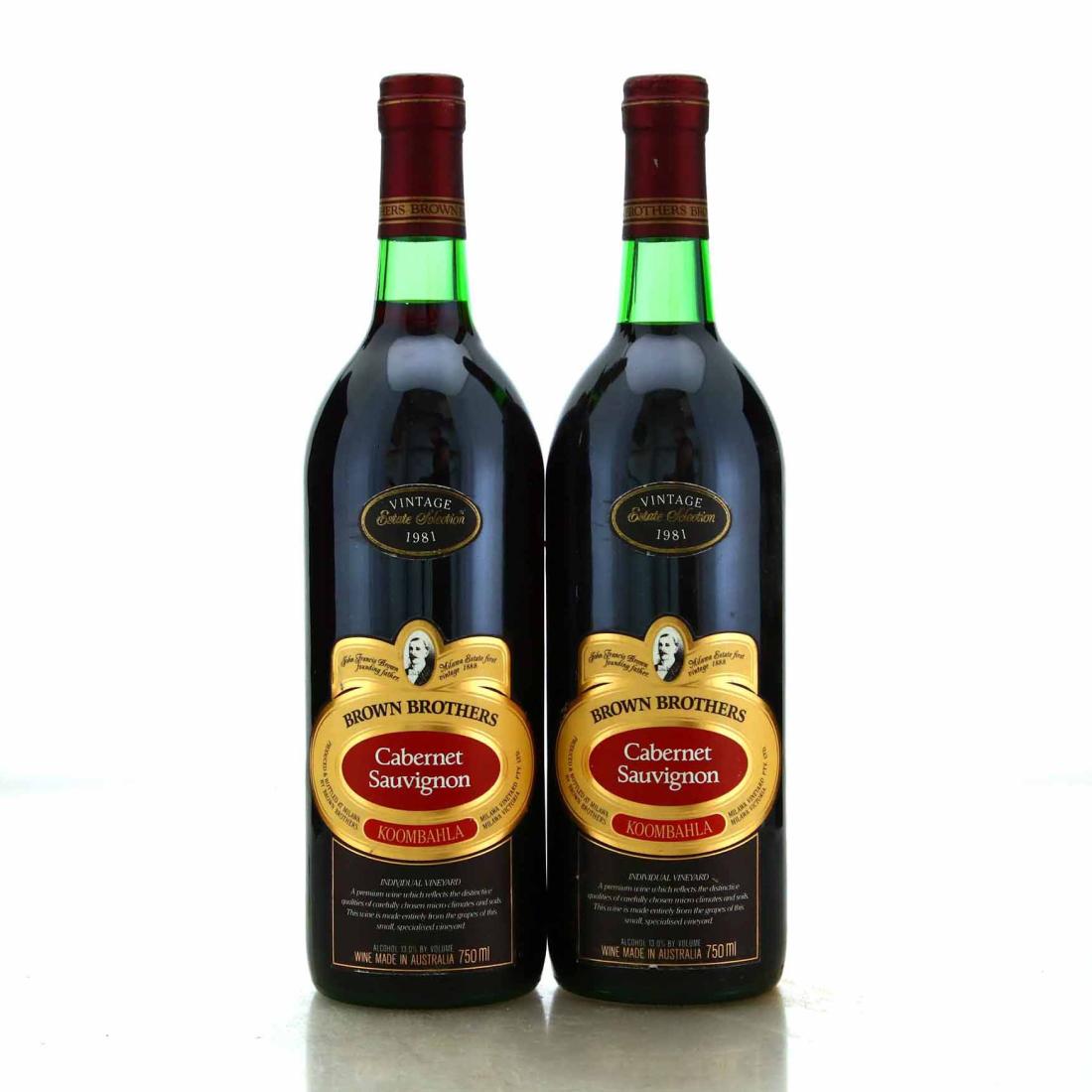 Image for Brown Brothers Koombahla Cabernet Sauvignon 1981 Victoria