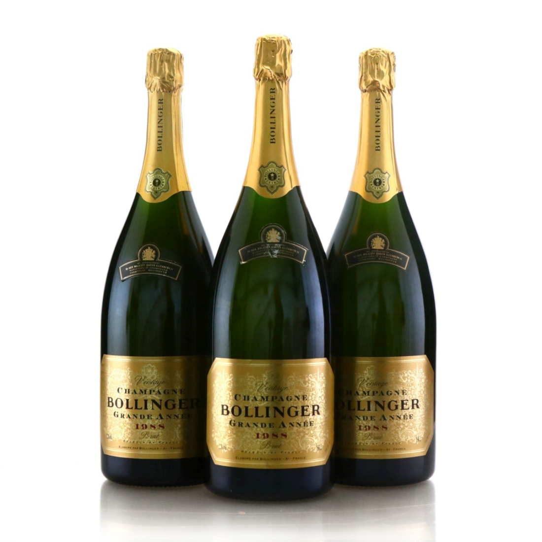 Bollinger Grande Annee Brut 1988 Vintage Champagne 3x150cl