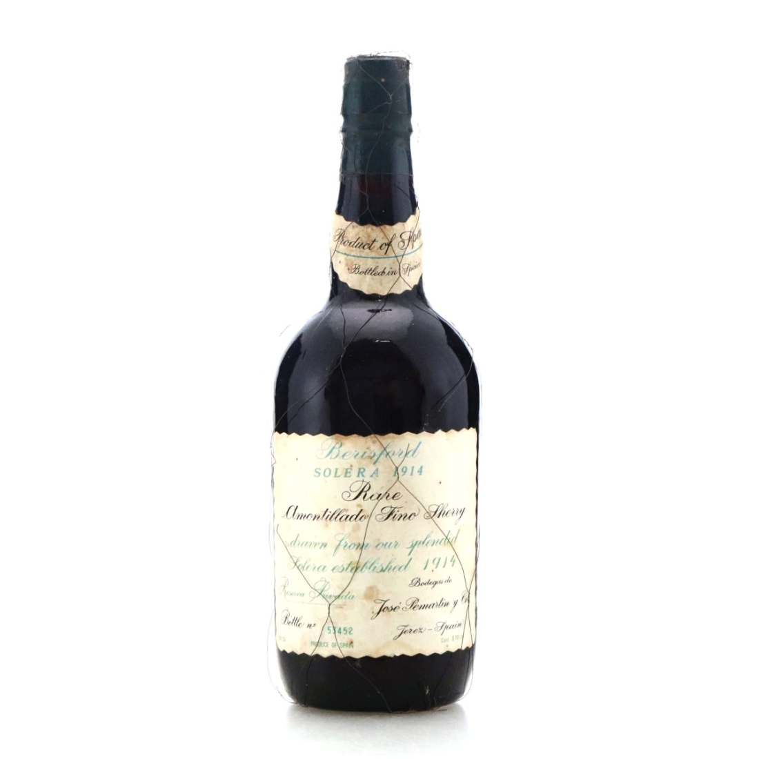 Jose Pemartin Berisford Solera 1914 Rare Amontillado Sherry