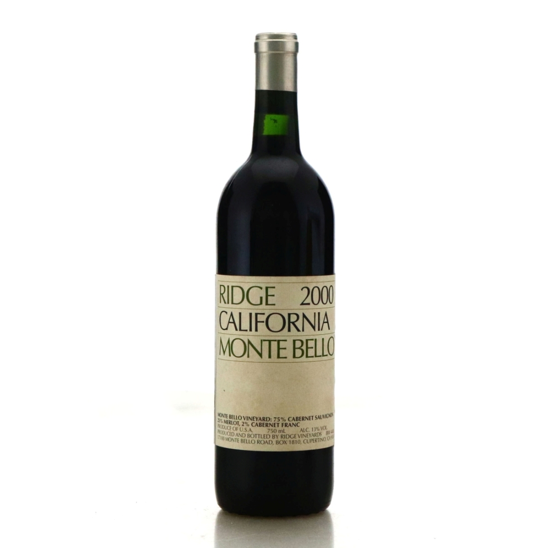 Ridge Monte Bello 2000 Santa Cruz Mountains