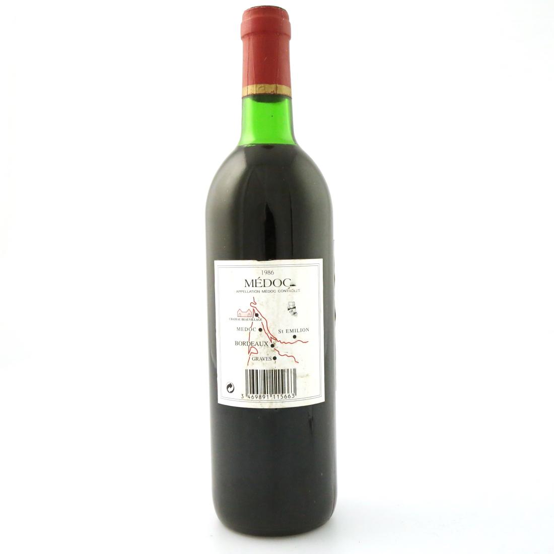 Image for Ch. Beauvillage 1986 Medoc