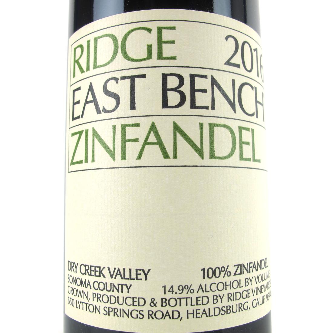 Image for Ridge "East Bench" Zinfandel 2016 Sonoma