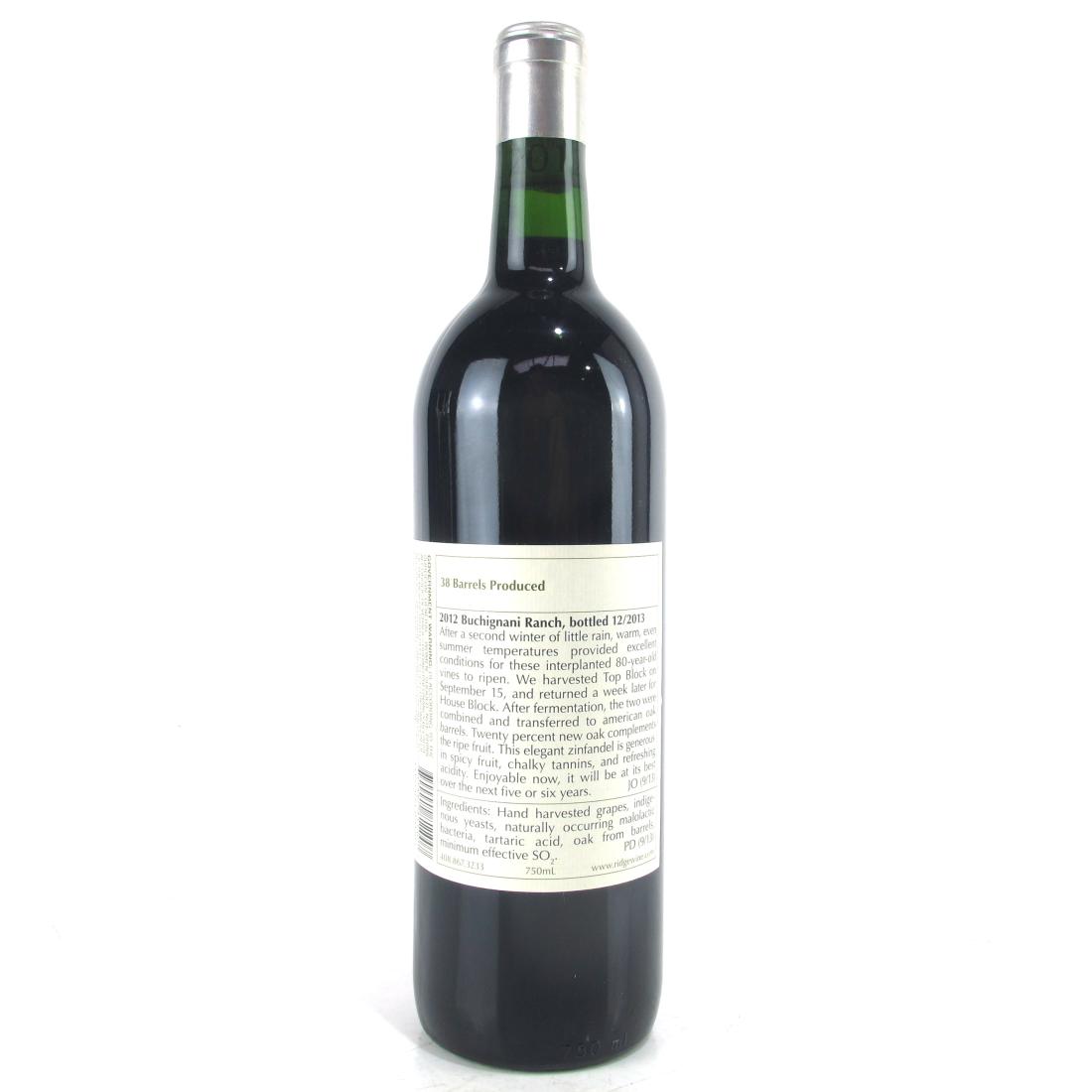 Image for Ridge "Buchignani Ranch" Zinfandel 2012 Sonoma