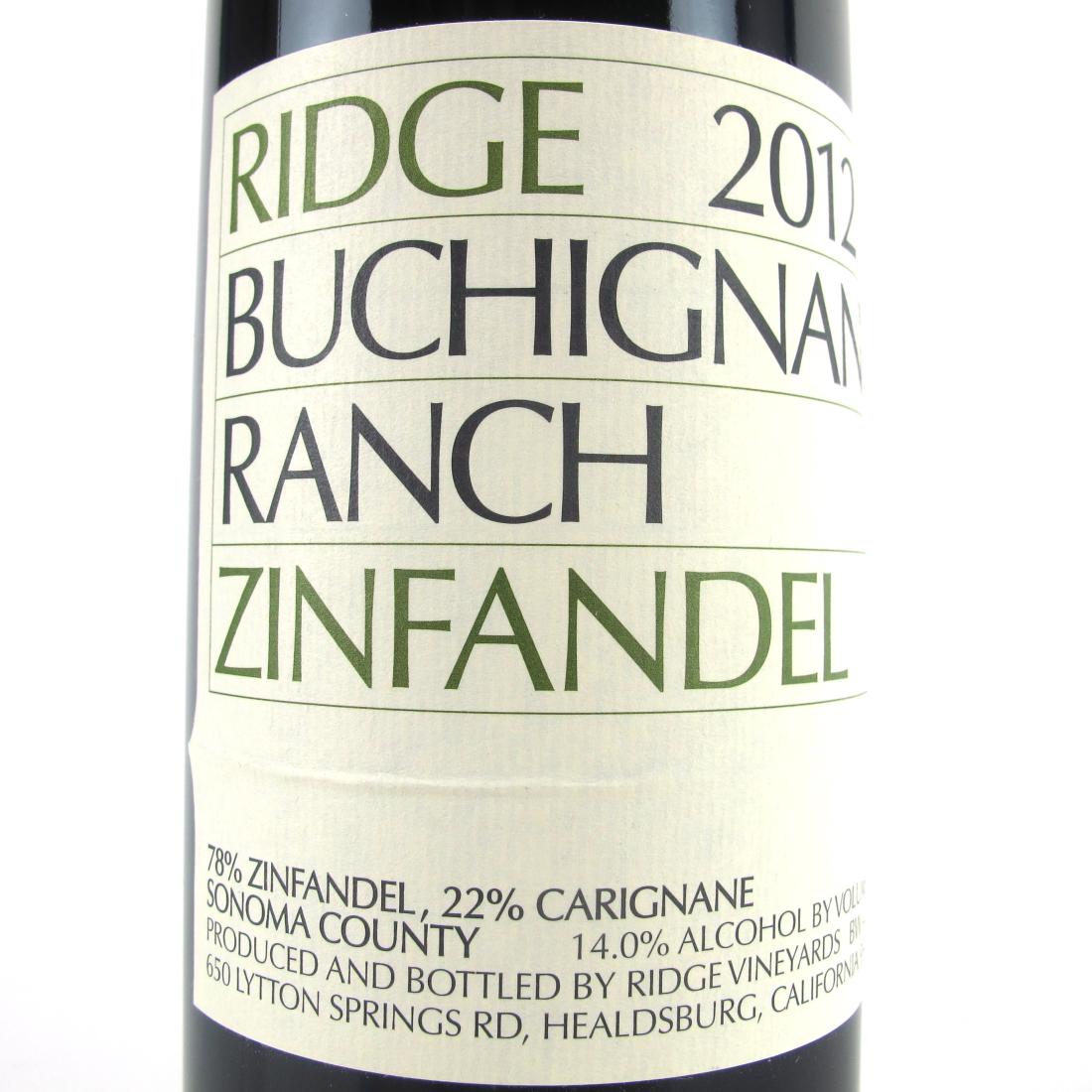 Image for Ridge "Buchignani Ranch" Zinfandel 2012 Sonoma