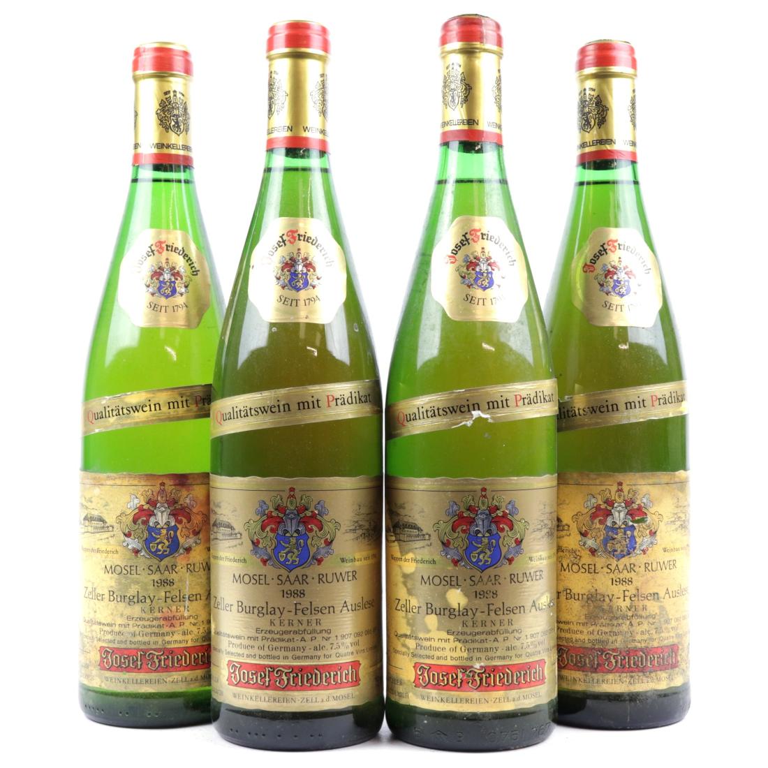 Image for J.Friederich Zeller Burglay-Felsen Kerner Auslese 1988 Mosel