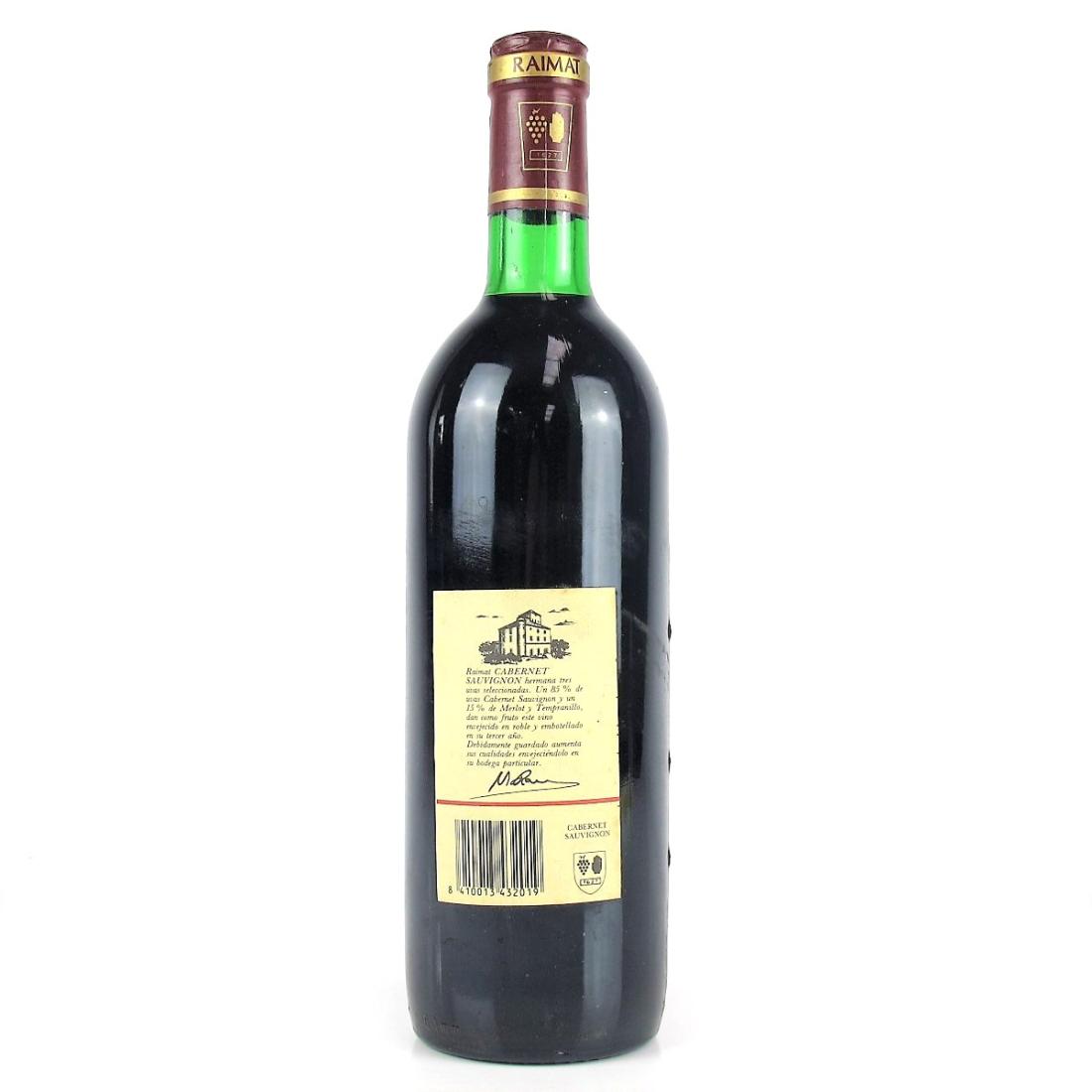 Image for Raimat Cabernet Sauvignon 1985 Costers Del Segre Reserva