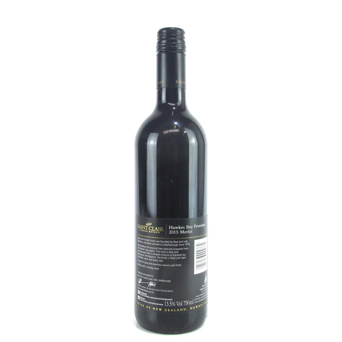 Image for Saint Claire Merlot 2015 Hawkes Bay
