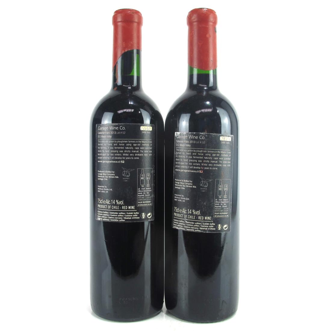 Image for Garage Wine Co. "Lot #52" Cabernet Franc 2013 Maule