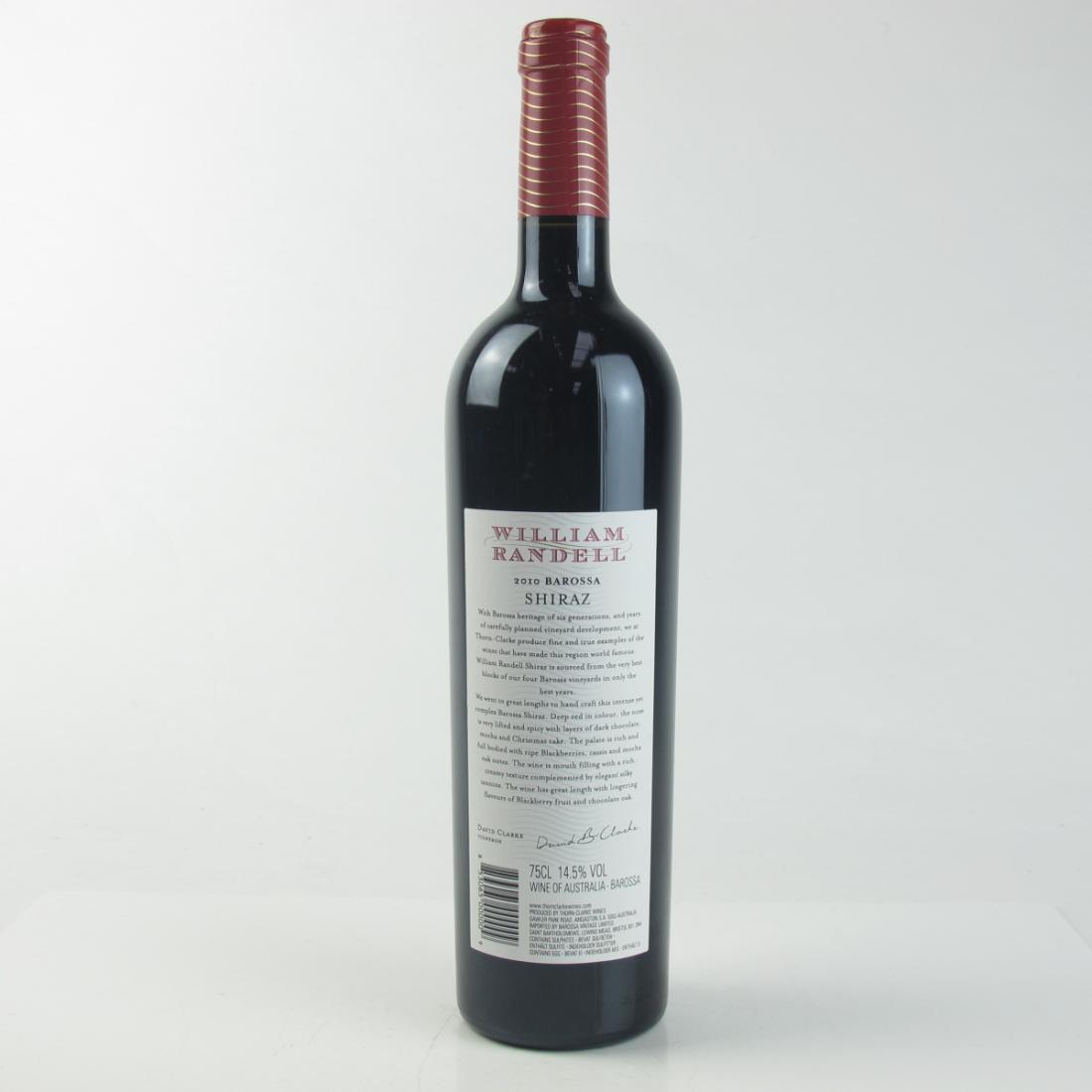 Image for William Randell Shiraz 2010 Barossa