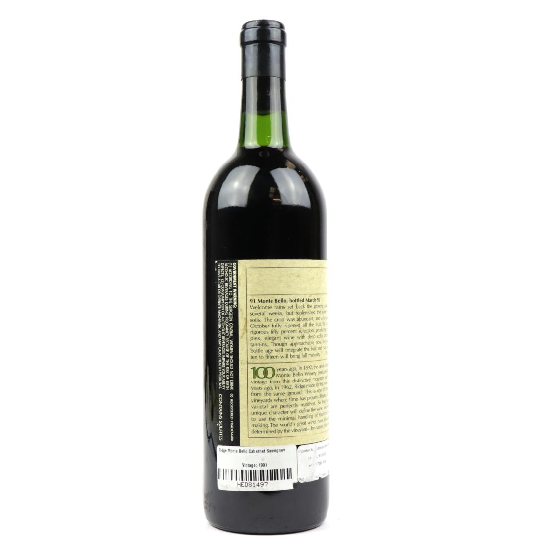 Image for Ridge Monte Bello 1991 Santa Cruz Mountains