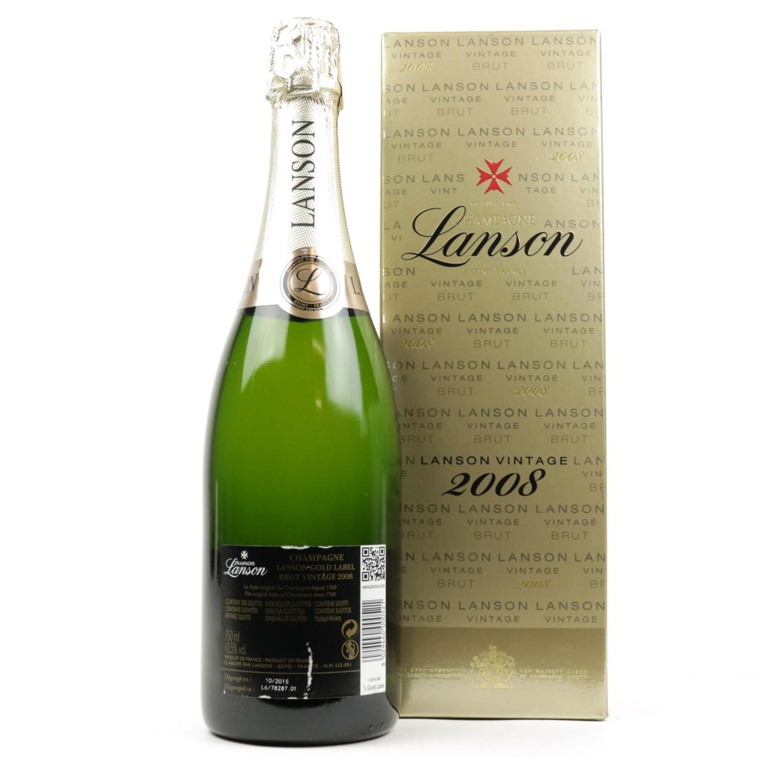 Image for Lanson Gold Label Brut 2008 Vintage Champagne