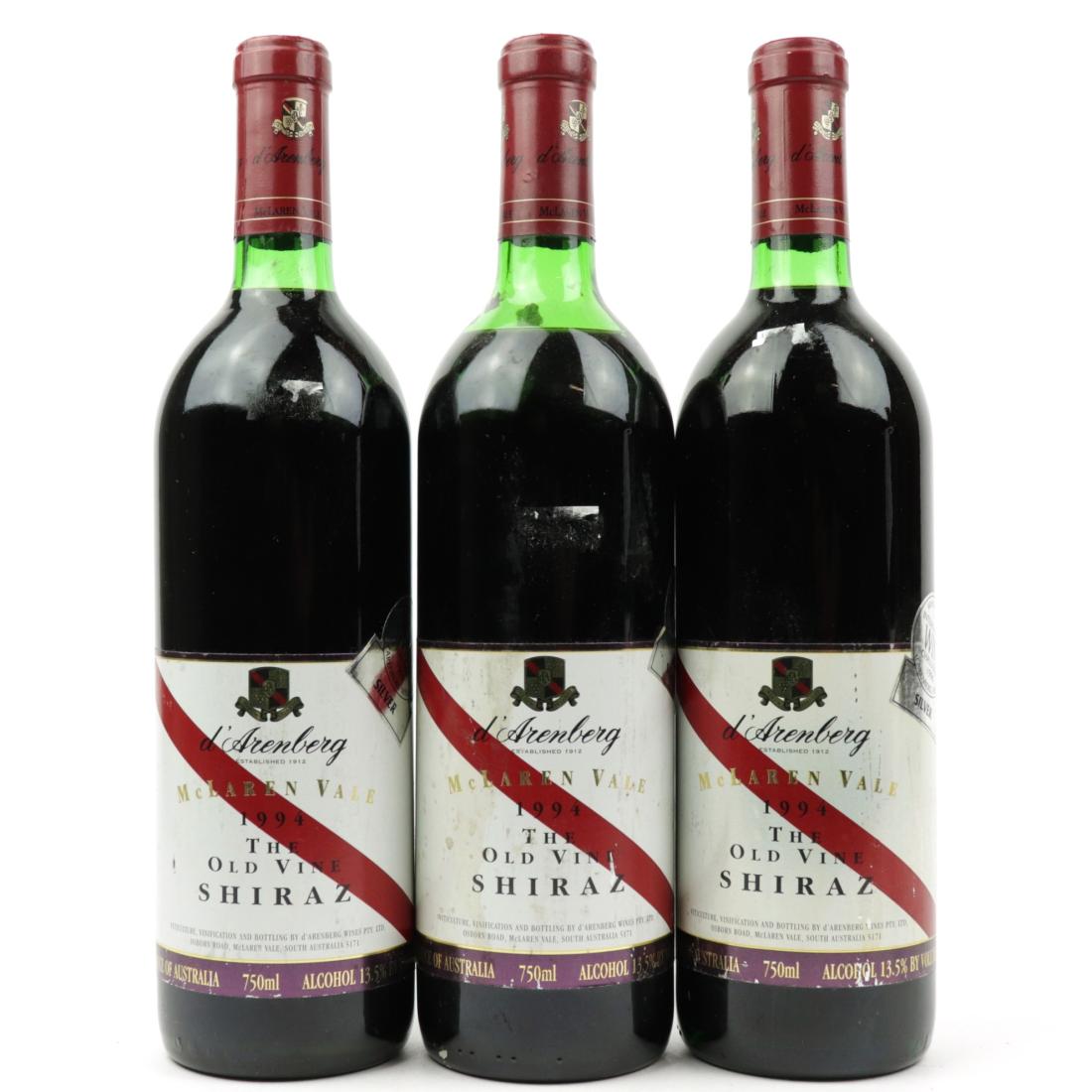 Image for D'Arenberg Old Vine Shiraz 1994 McLaren Vale