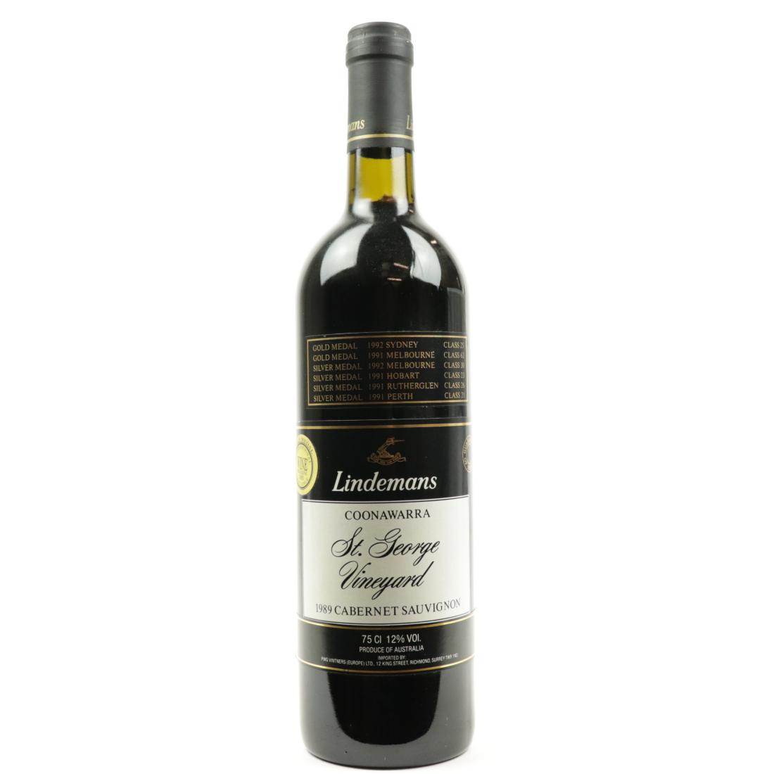 Image for Lindemans St. George Cabernet Sauvignon 1989 Coonawarra
