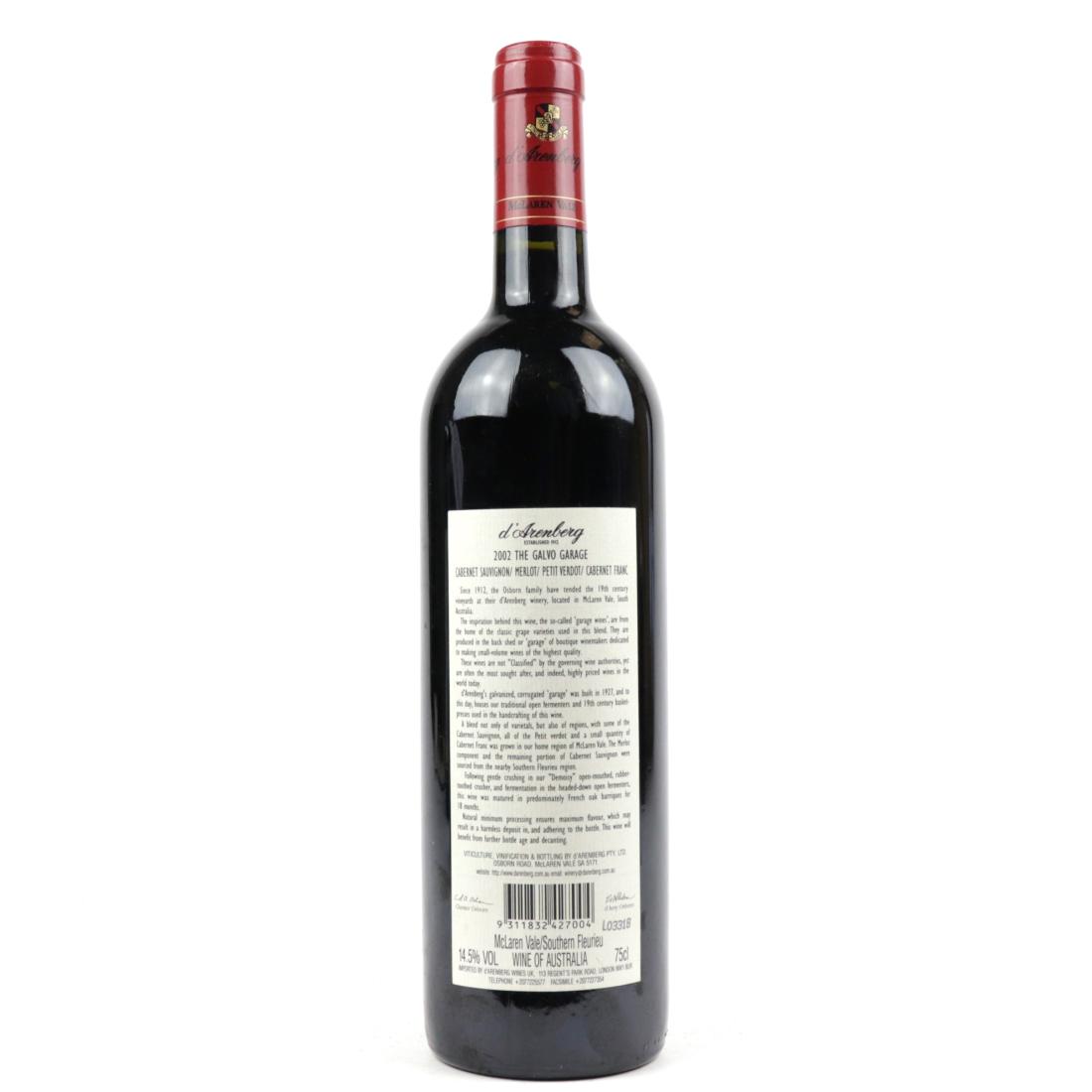 Image for D'Arenberg The Galvo Garage 2002 McLaren Vale