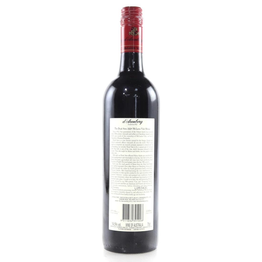 Image for D'Arenberg Dead Arm Shiraz 2004 McLaren Vale