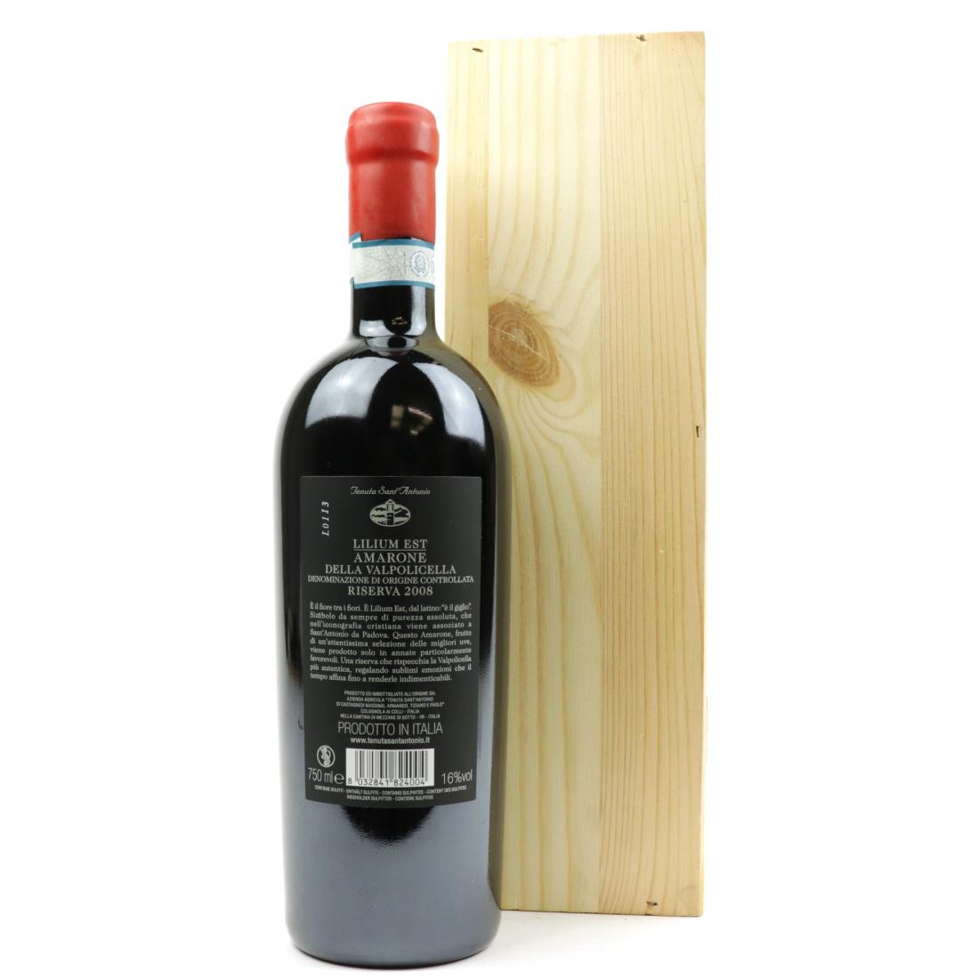 Image for Sant' Antonio Lilium Est 2008 Amarone Riserva