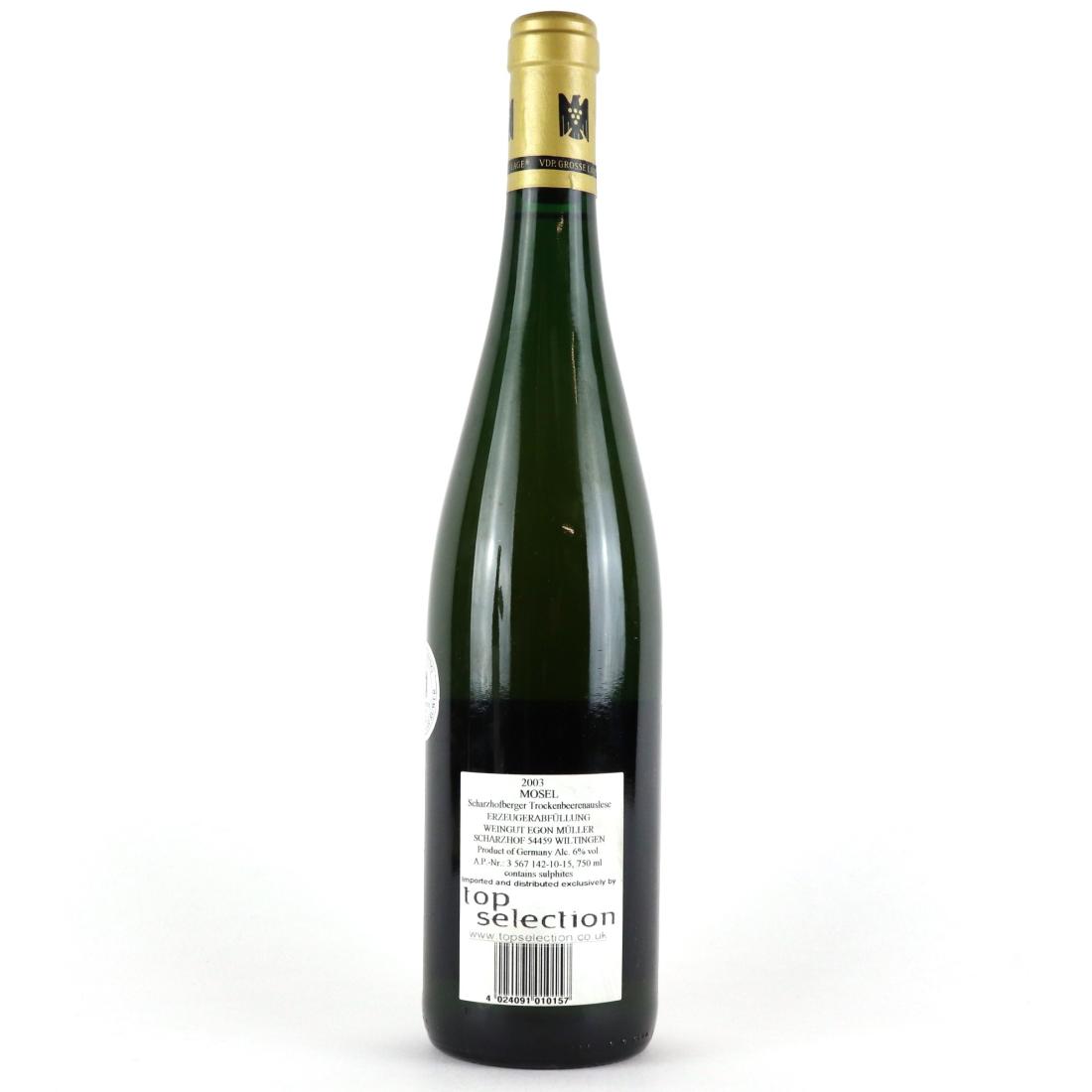 Image for E.Muller Scharzhofberger Trockenbeerenauslese 2003 Mosel