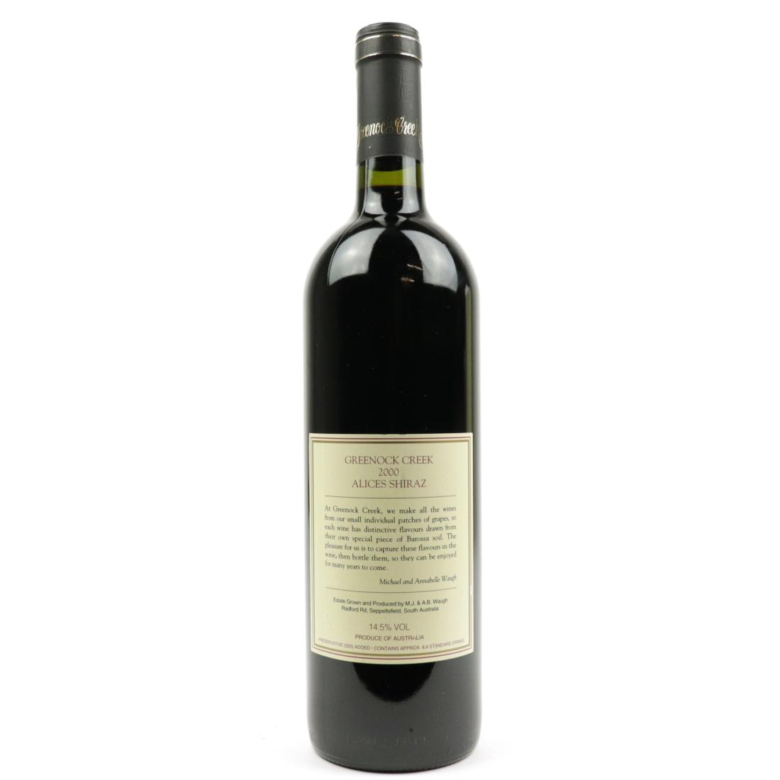 Image for Greenock Creek Alices Shiraz 2000 Barossa