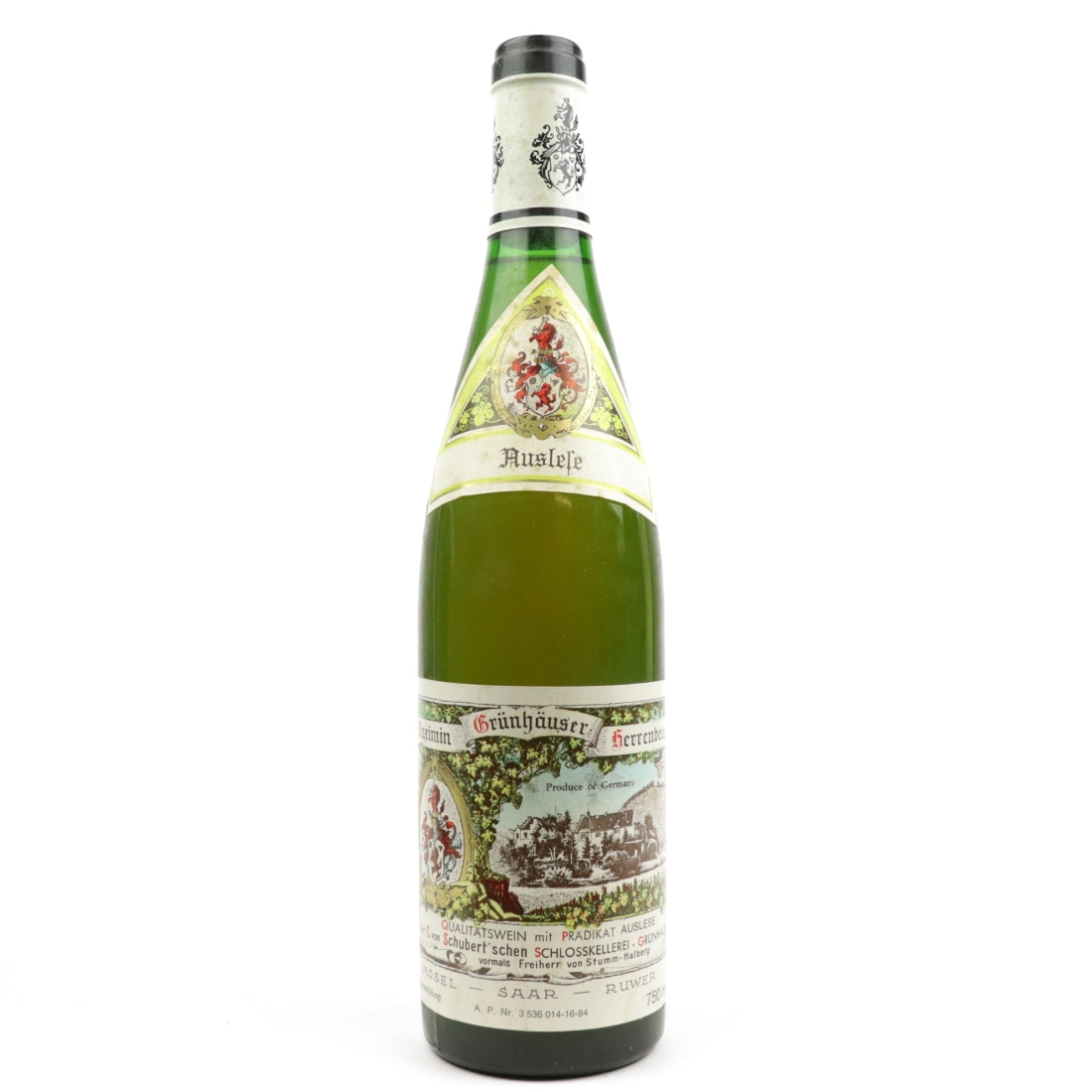 Schubert Maximin Grunhauser Herrenberg Riesling Auslese 1983 Mosel