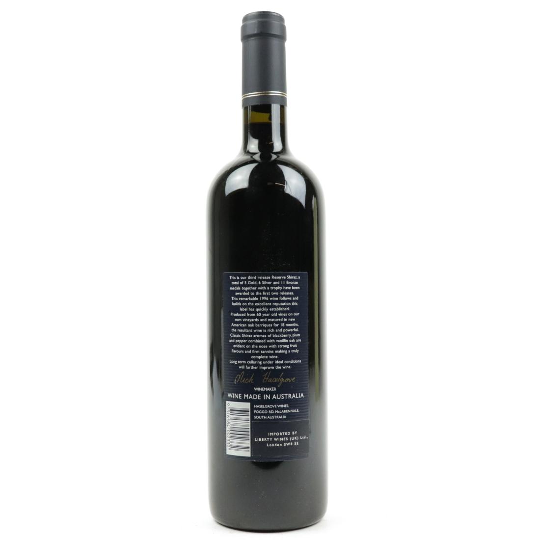 Image for Haselgrove Reserve Shiraz 1996 McLaren Vale