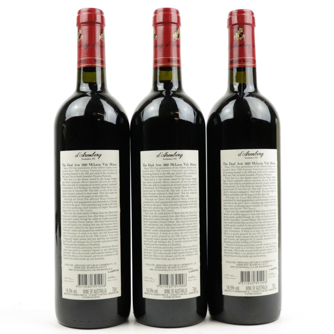 Image for D'Arenberg Dead Arm Shiraz 2000 McLaren Vale