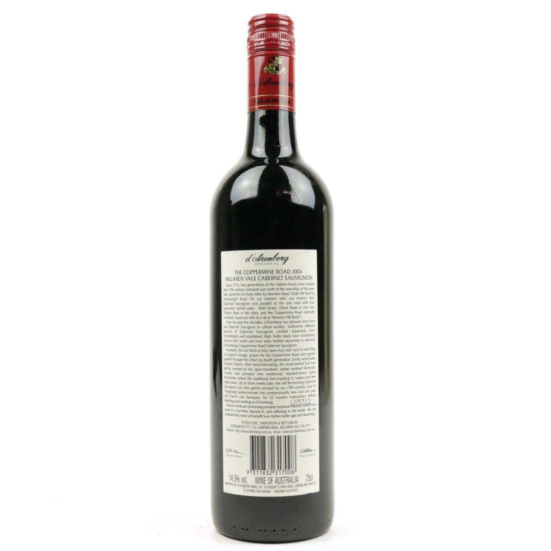Image for D'Arenberg Coppermine Road Cabernet Sauvignon 2004 McLaren Vale