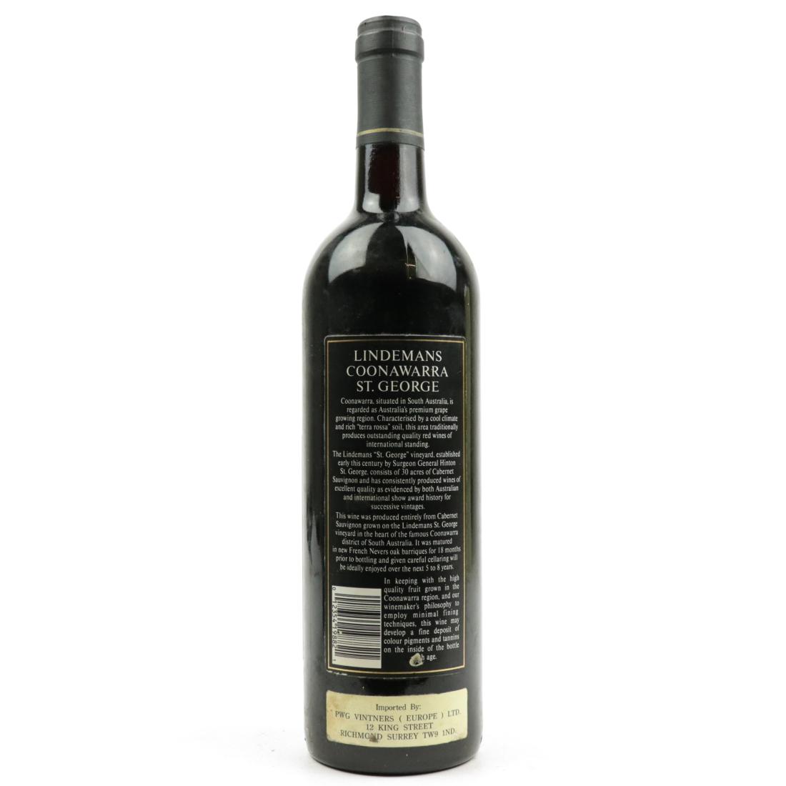 Image for Lindemans St. George Cabernet Sauvignon 1988 Coonawarra