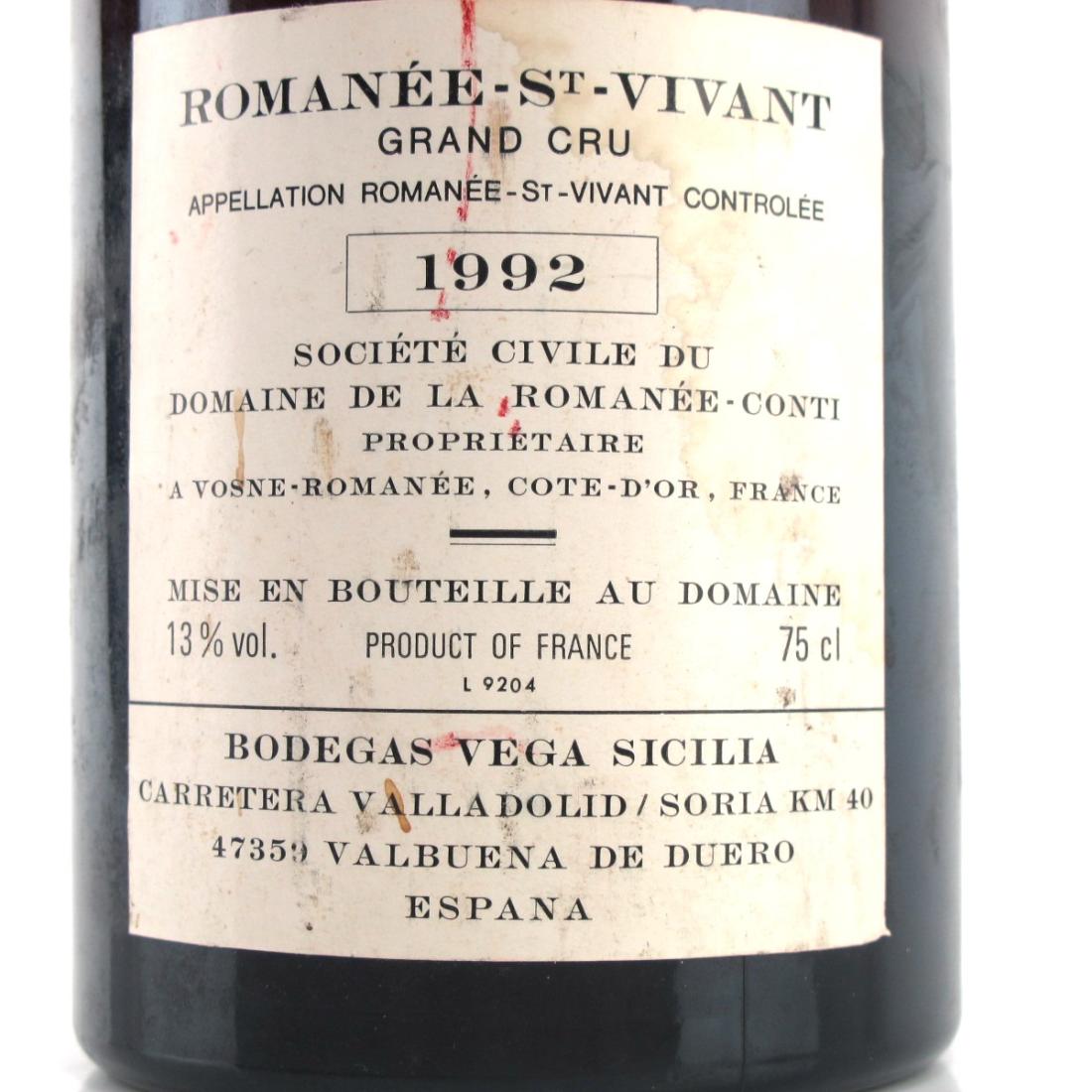 Image for Dom. de la Romanée-Conti 1992 Romanée-St-Vivant Grand-Cru