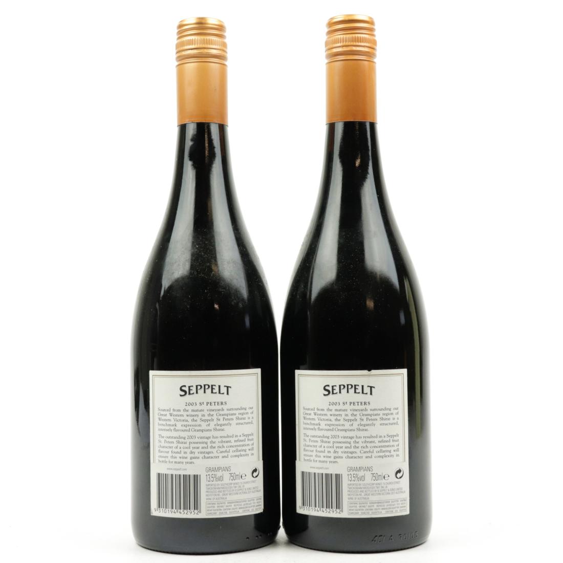 Image for Seppelt St Peters Shiraz 2003 Grampians