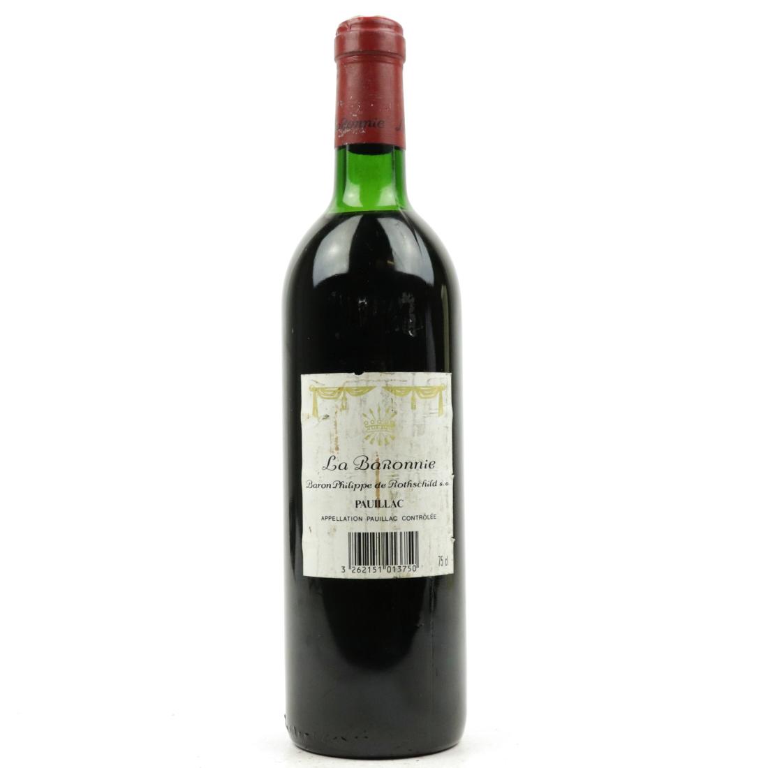 Image for Baron Philippe De Rothschild La Baronnie 1986 Pauillac
