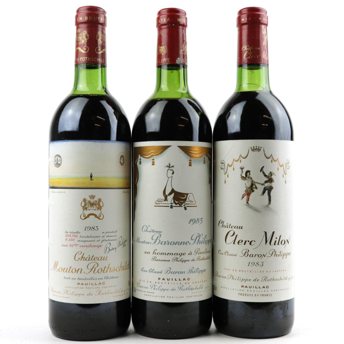 Image for Chateaux Rothschild 1983 Pauillac 3x75cl Giftset