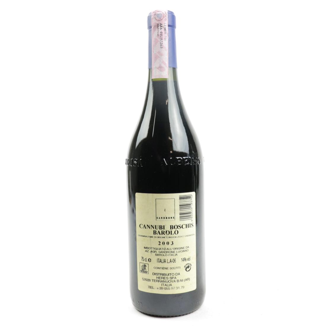 Image for Sandrone Cannubi Boschis 2003 Barolo