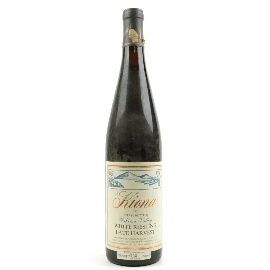 Image for Kiona Late Harvest Riesling 1992 Yakima Valley