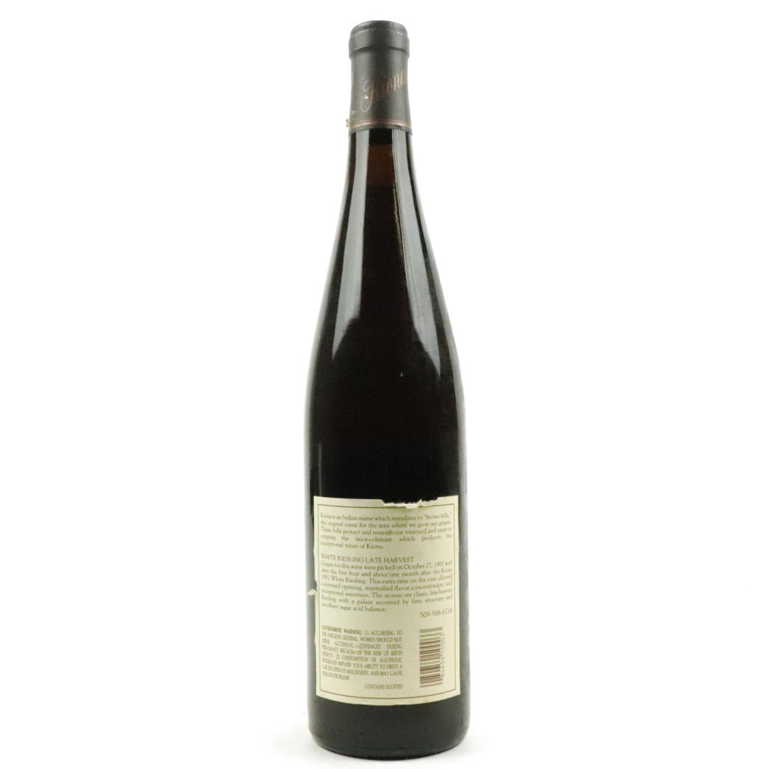 Image for Kiona Late Harvest Riesling 1992 Yakima Valley