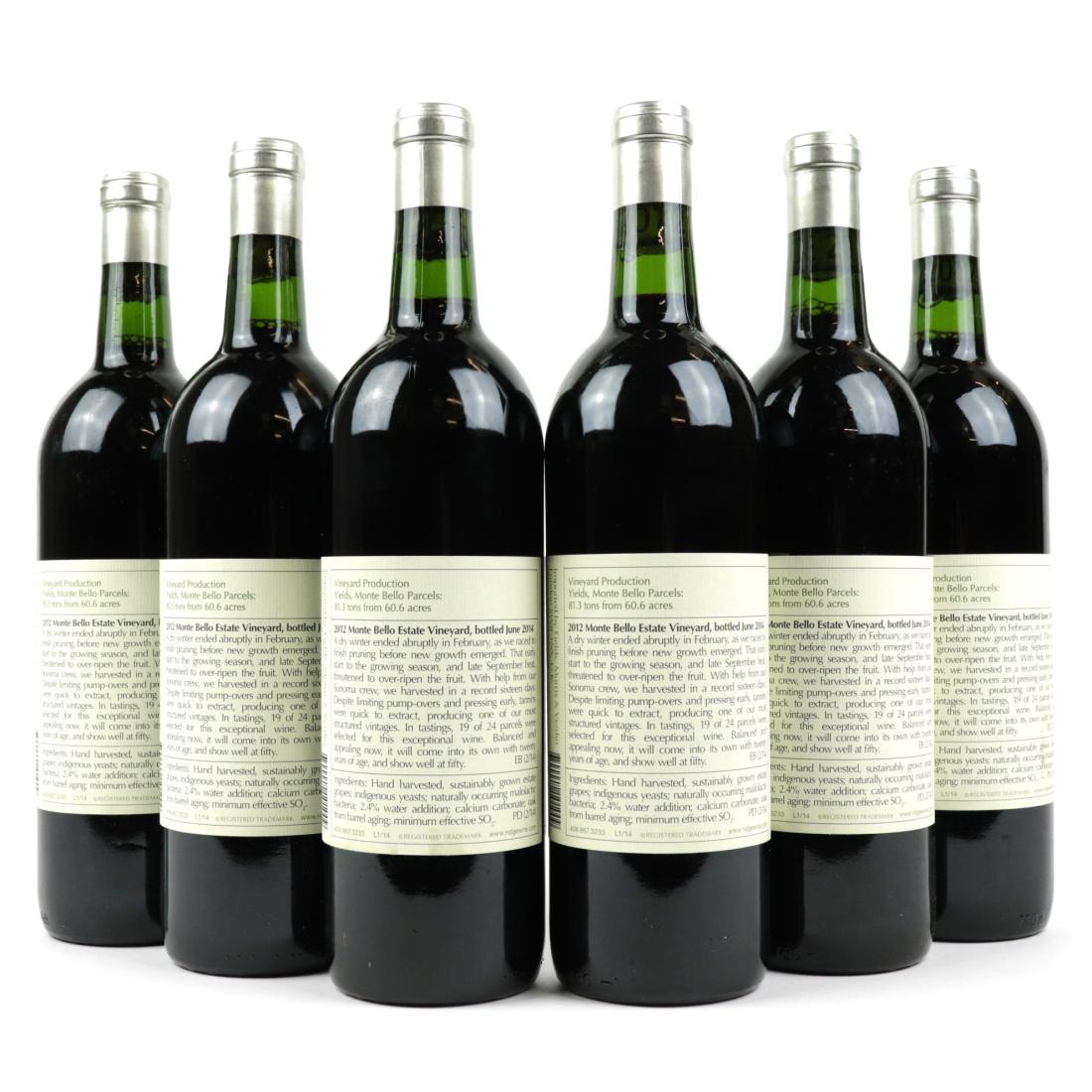 Image for Ridge Monte Bello 2012 Santa Cruz Mountains 6x75cl / OWC