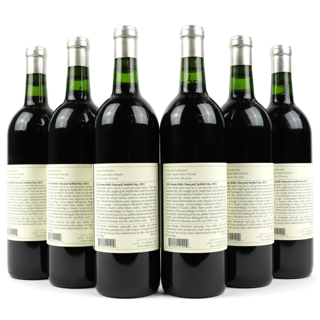 Image for Ridge Monte Bello 2010 Santa Cruz Mountains 6x75cl / OWC