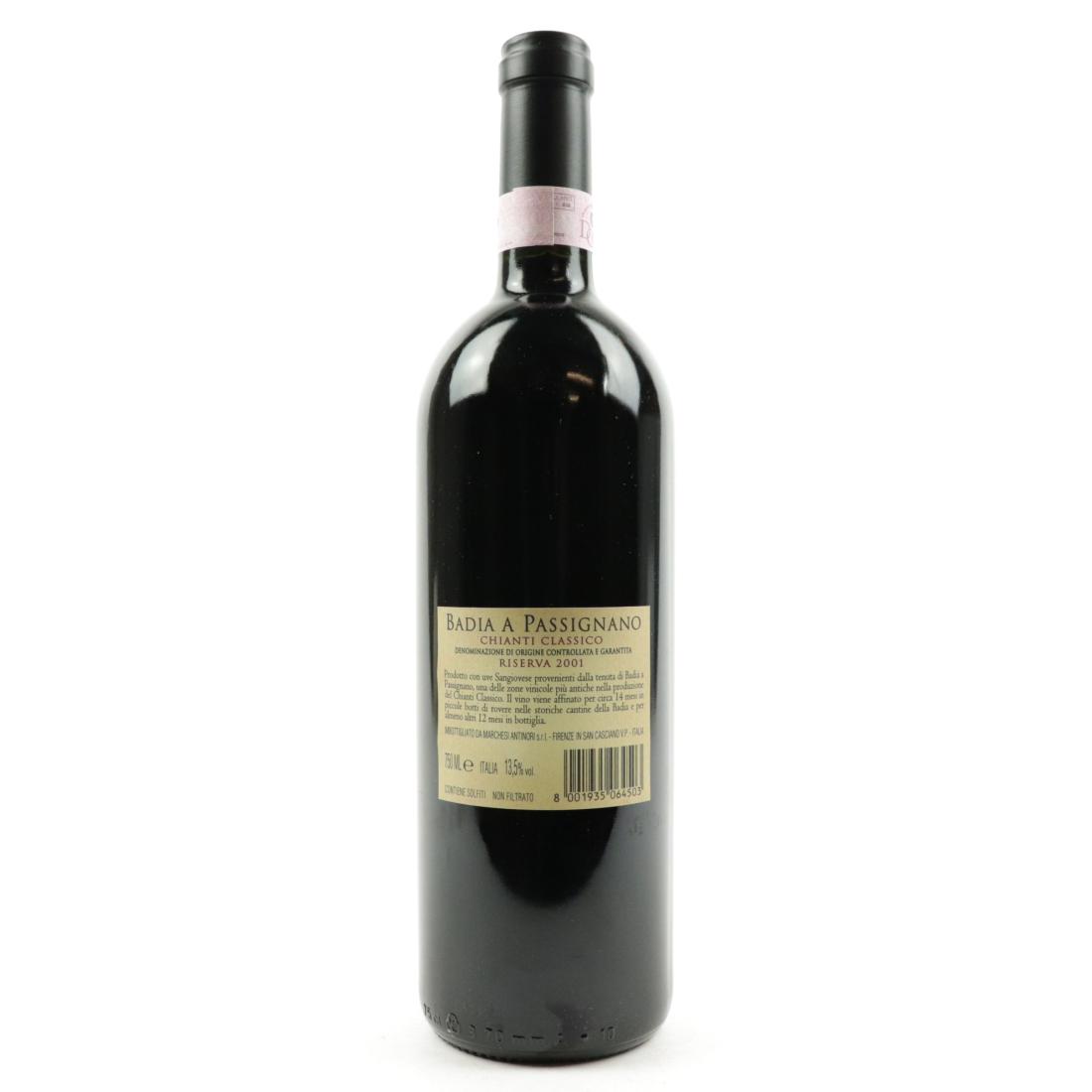 Image for Antinori Badia A passignano 2001 Chianti Classico Riserva