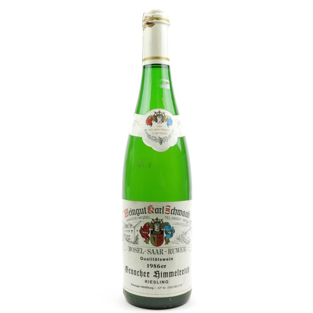 Image for K.Schwaab Graacher Himmelreich Riesling 1986 Mosel