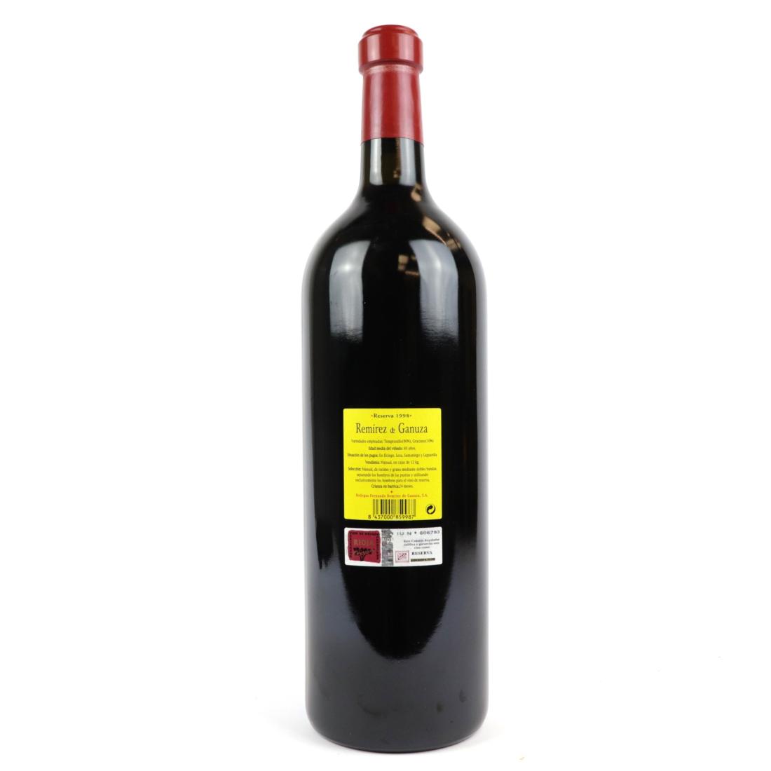 Image for Remirez De Ganuza 1998 Rioja Reserva 300cl / OWC