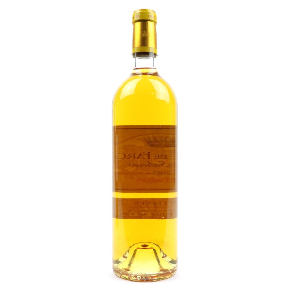 Image for Ch. De Fargues Lur Saluces 2003 Sauternes