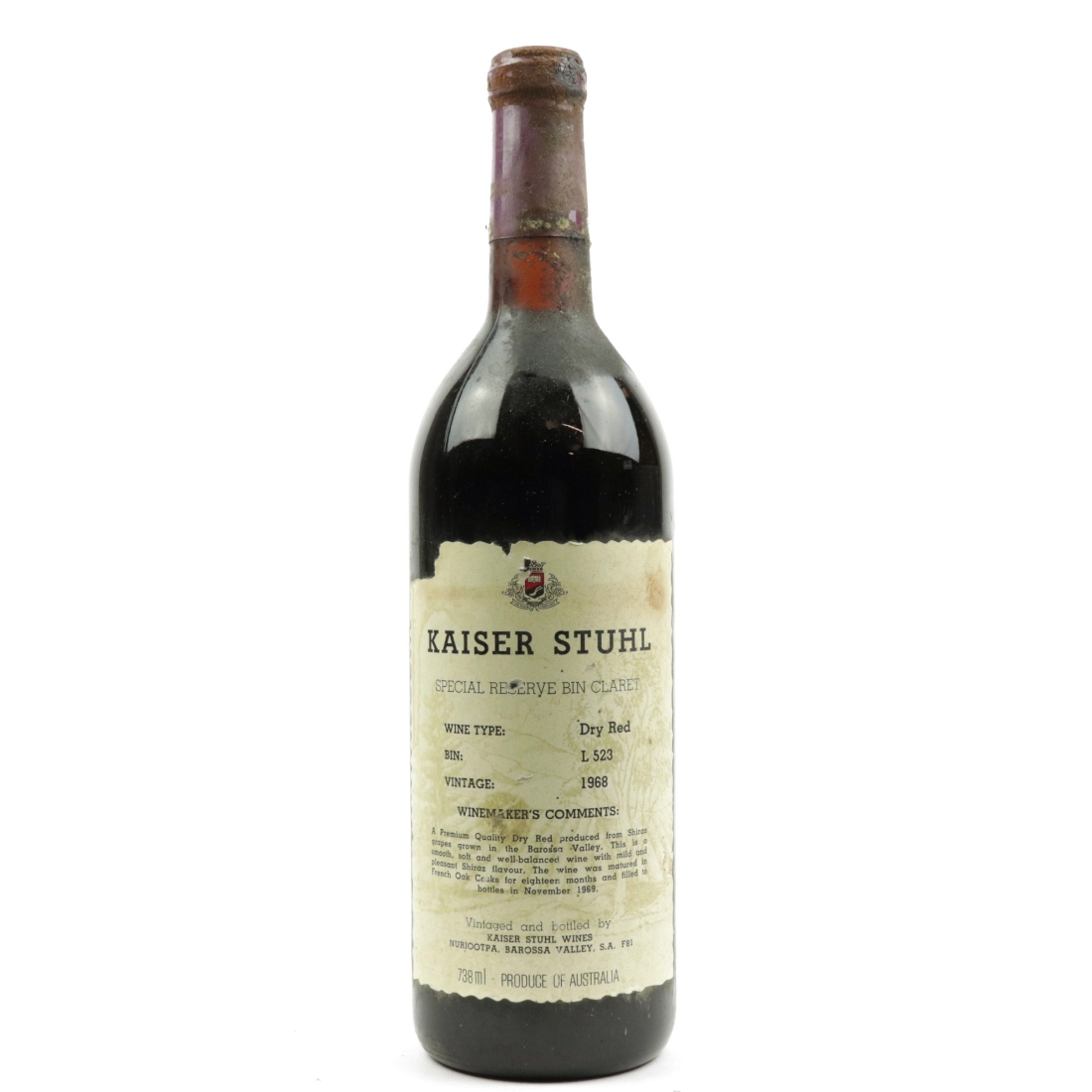 K.Stuhl Shiraz 1968 Barossa