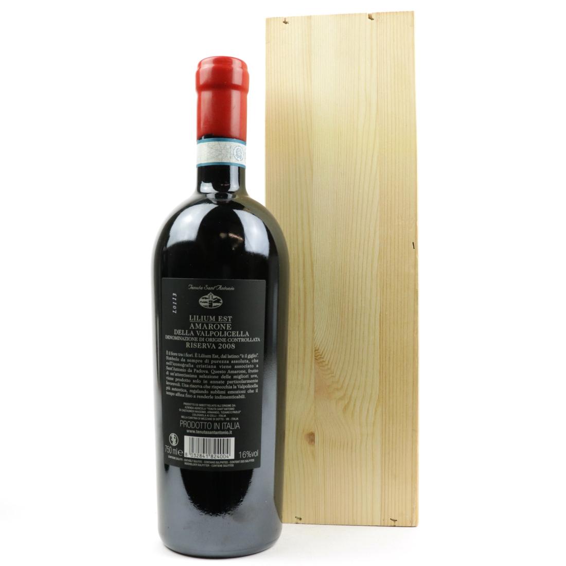 Image for Sant' Antonio Lilium Est 2008 Amarone Riserva / OWC
