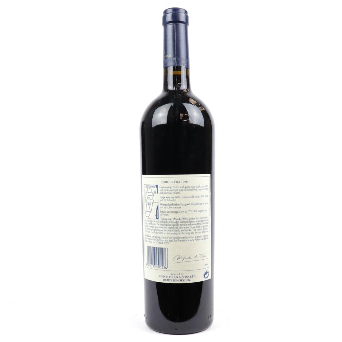 Image for M.Torres Cordillera 1998 Curico