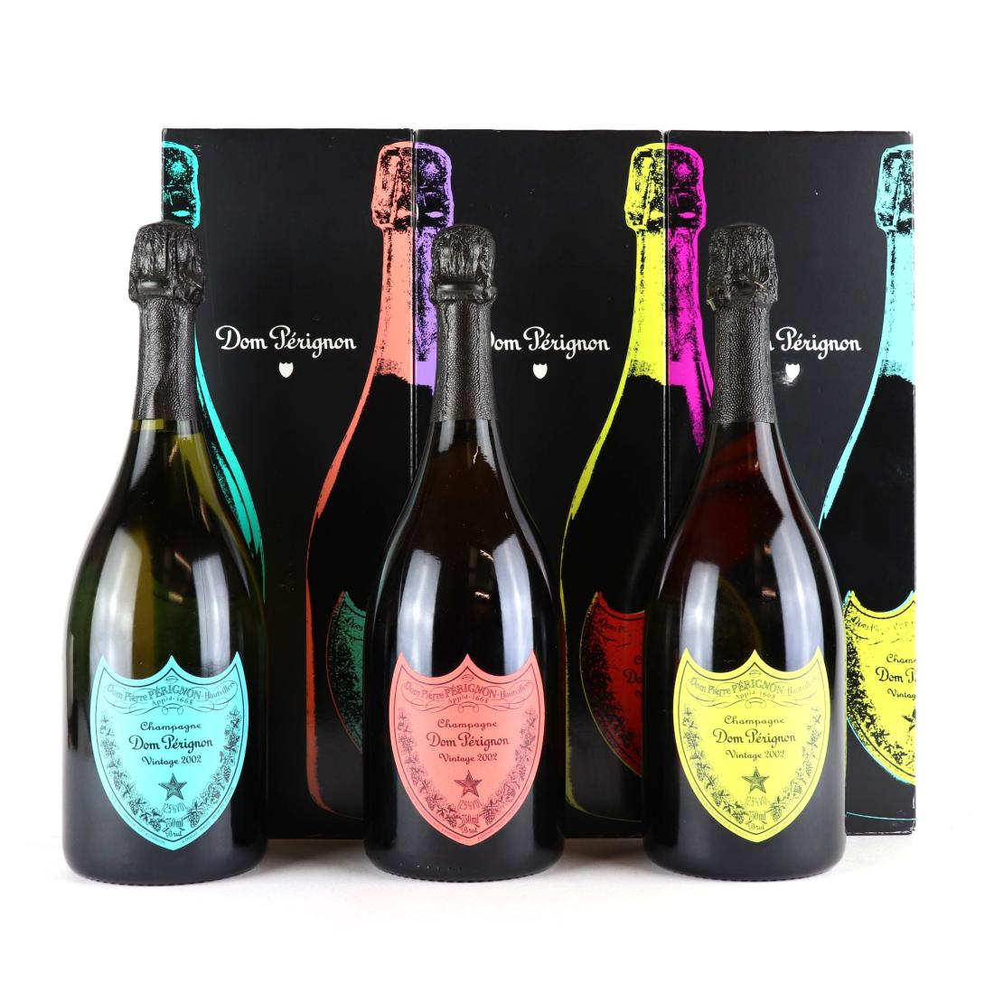 Image for Dom Pérignon Vintage 2002 Champagne/Andy Warhol Editions x 3