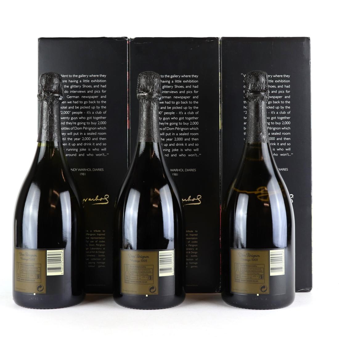 Image for Dom Pérignon Vintage 2002 Champagne/Andy Warhol Editions x 3