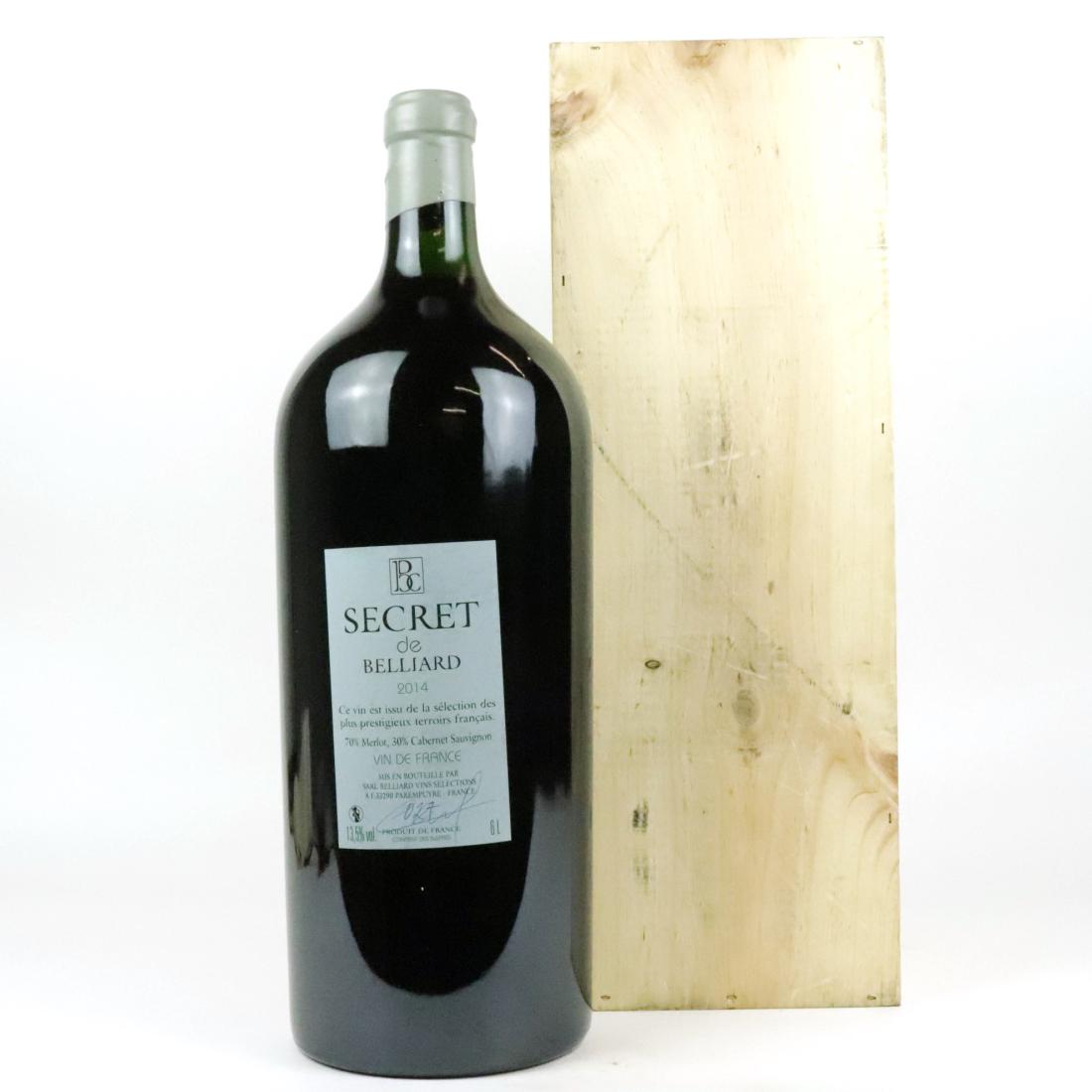Image for Secret De Belliard 2014 France 600cl / OWC