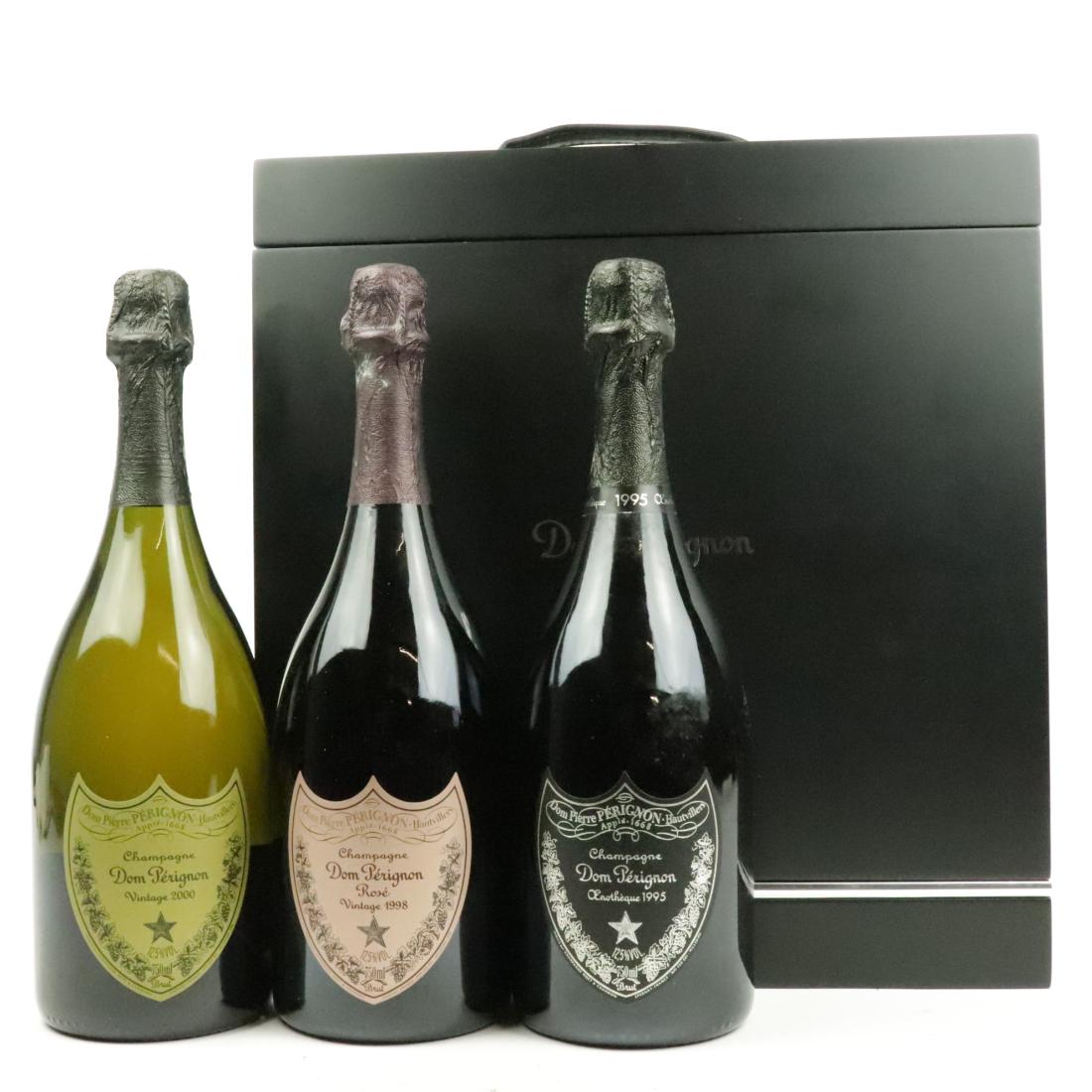 Image for Dom Perignon Oenotheque Brut 1995, Brut Rose 1998 & Brut 2000 Vintage Champagne
