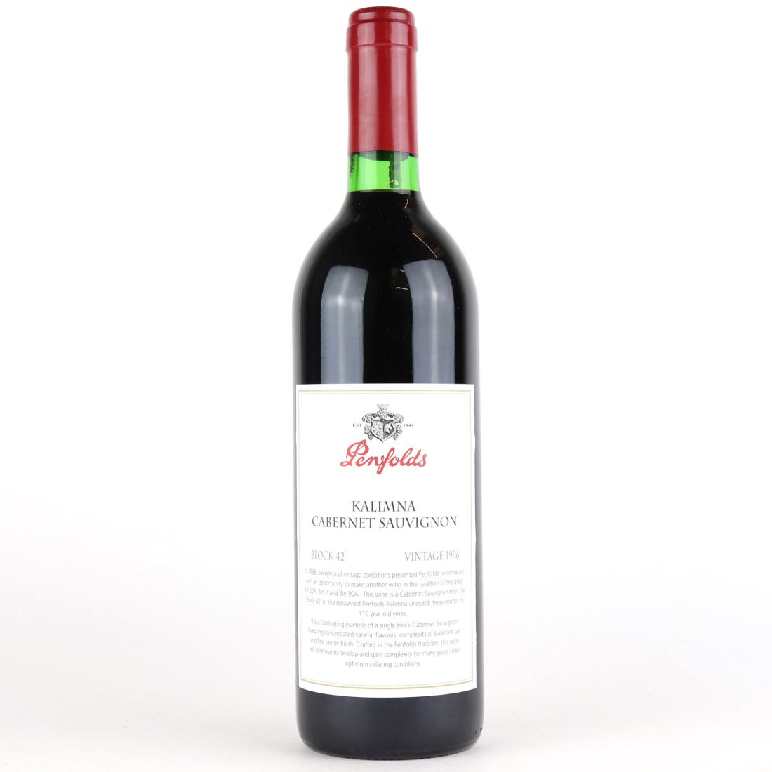 Image for Penfolds Block 42 Kalimna Cabernet Sauvignon 1996 Barossa