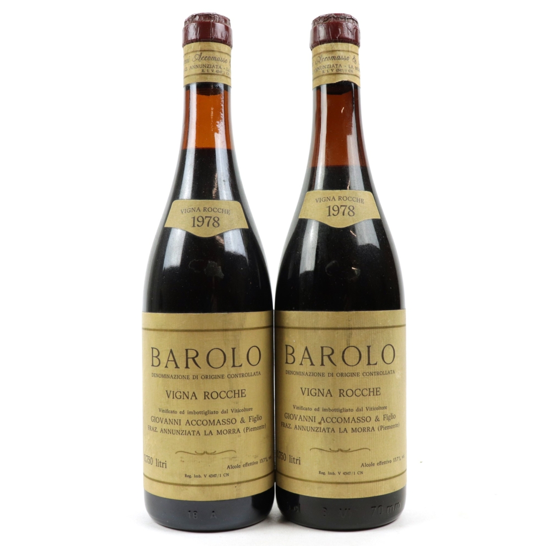 G.Accomasso Vigna Rocche 1978 Barolo 2x75cl